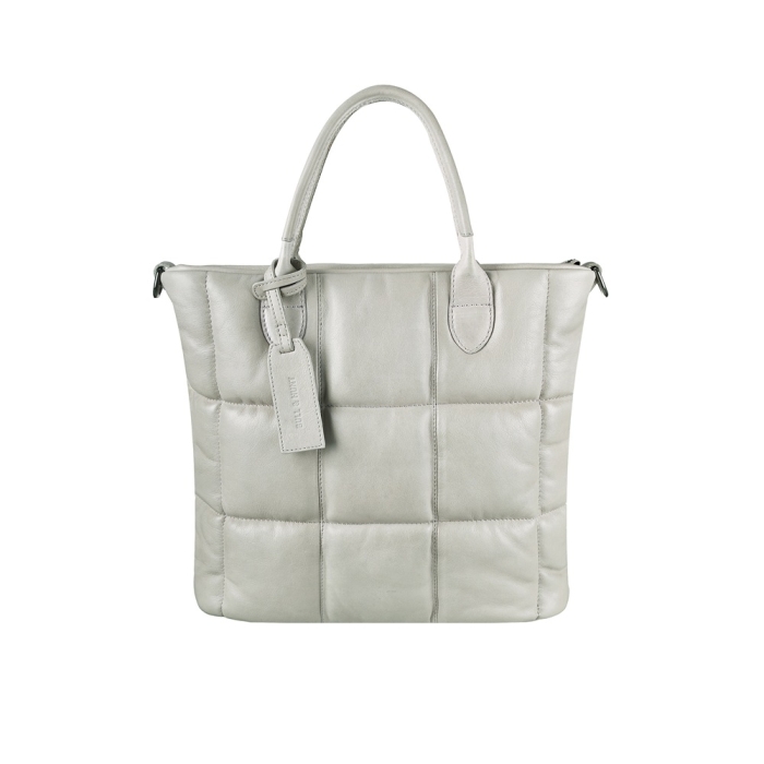 Frontansicht der Viola Grey Ledertasche von BULL&HUNT